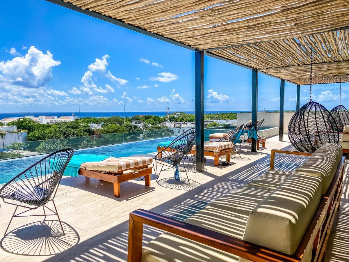 Big Studio At Kaab By The Beach With Roof Top Pool, Sauna And Jacuzzi Near Paseo Del Carmen Mall 普拉亚卡门 外观 照片