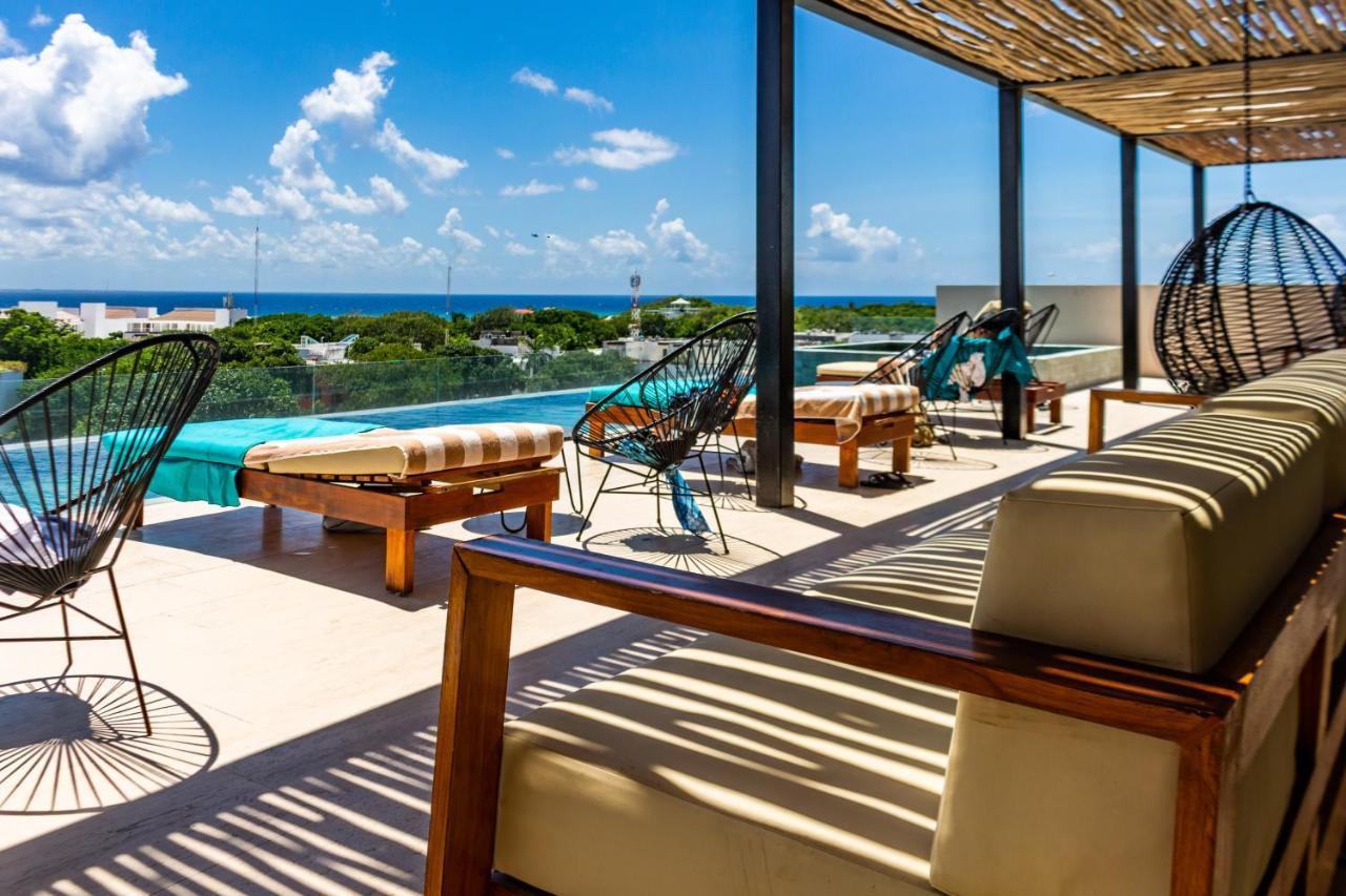 Big Studio At Kaab By The Beach With Roof Top Pool, Sauna And Jacuzzi Near Paseo Del Carmen Mall 普拉亚卡门 外观 照片
