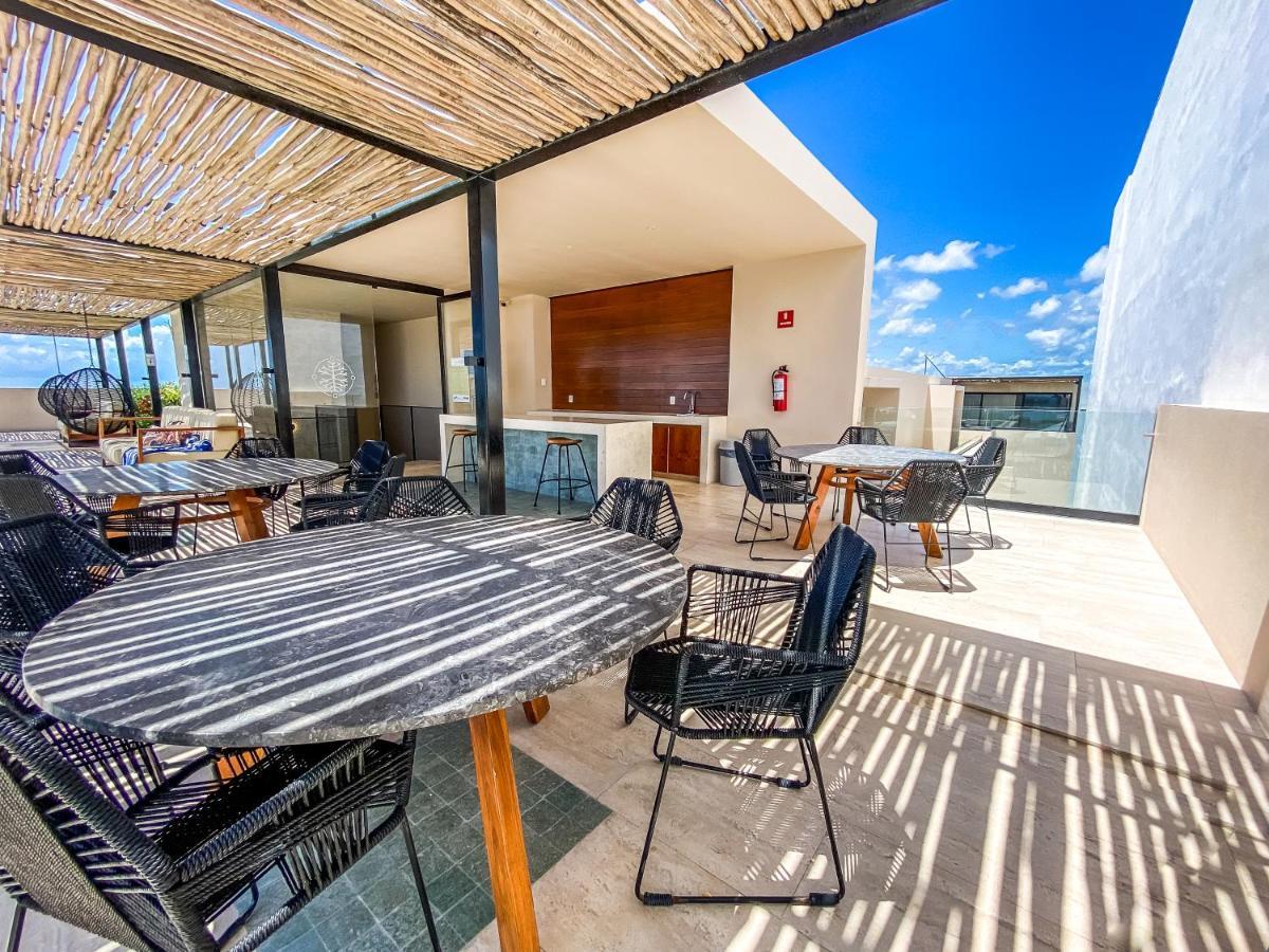Big Studio At Kaab By The Beach With Roof Top Pool, Sauna And Jacuzzi Near Paseo Del Carmen Mall 普拉亚卡门 外观 照片