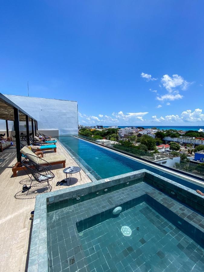 Big Studio At Kaab By The Beach With Roof Top Pool, Sauna And Jacuzzi Near Paseo Del Carmen Mall 普拉亚卡门 外观 照片