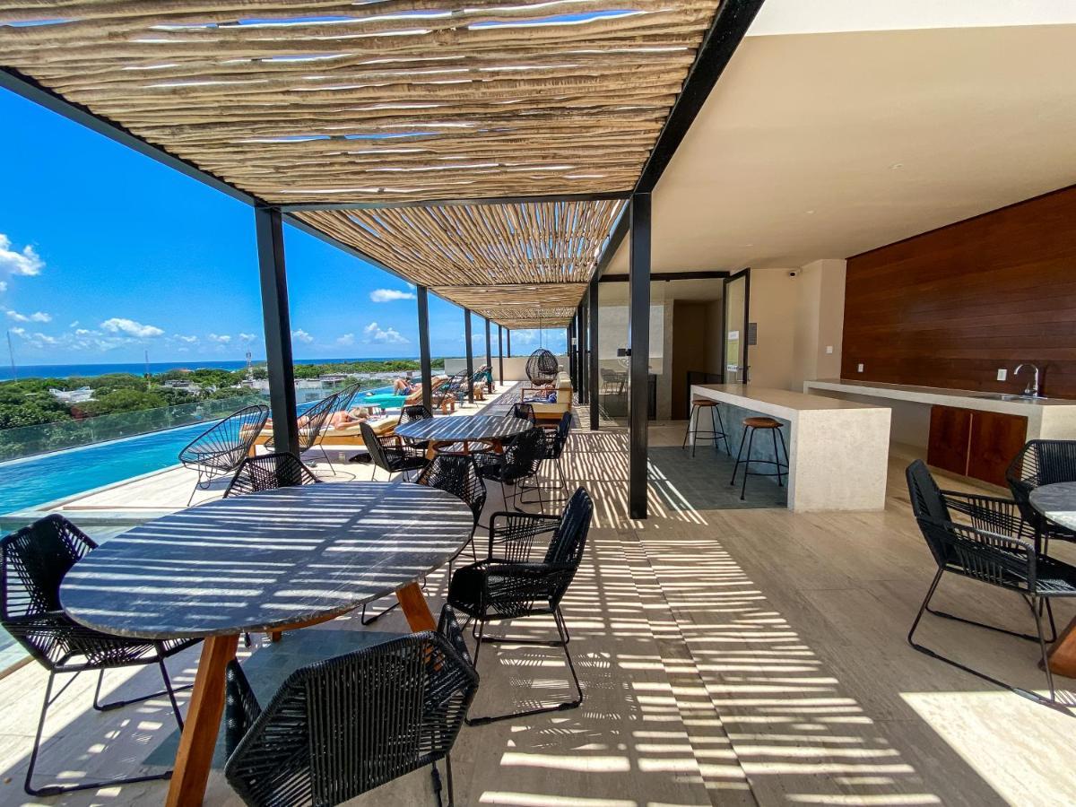 Big Studio At Kaab By The Beach With Roof Top Pool, Sauna And Jacuzzi Near Paseo Del Carmen Mall 普拉亚卡门 外观 照片